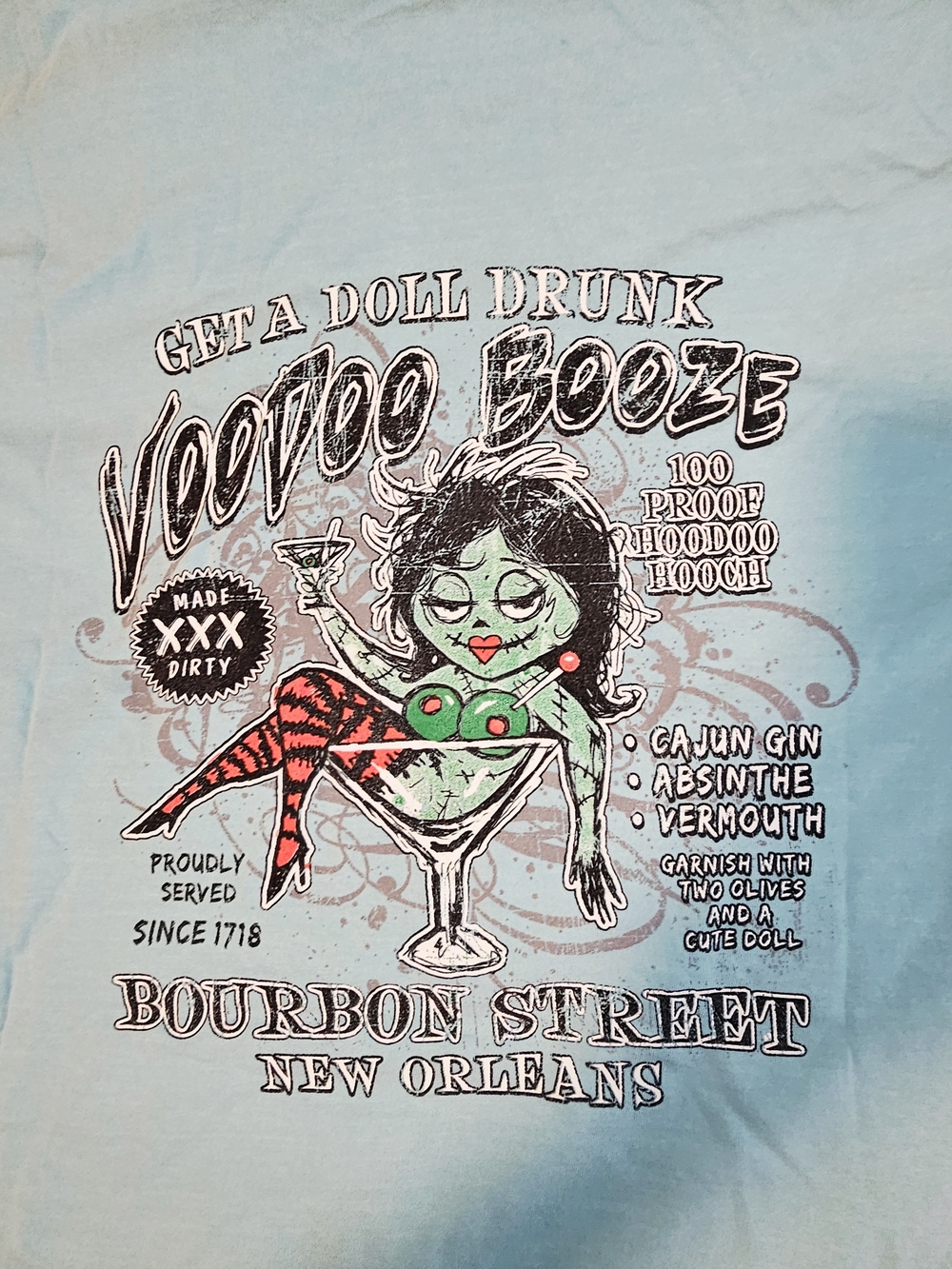 Comfort Colors - New Orleans - Voodoo Booze Graphic Tee - XXL